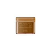 Mediheal Retinol Collagen Lifting Toner Pads, 100pcs, soothing skincare pads for firming and anti-aging.