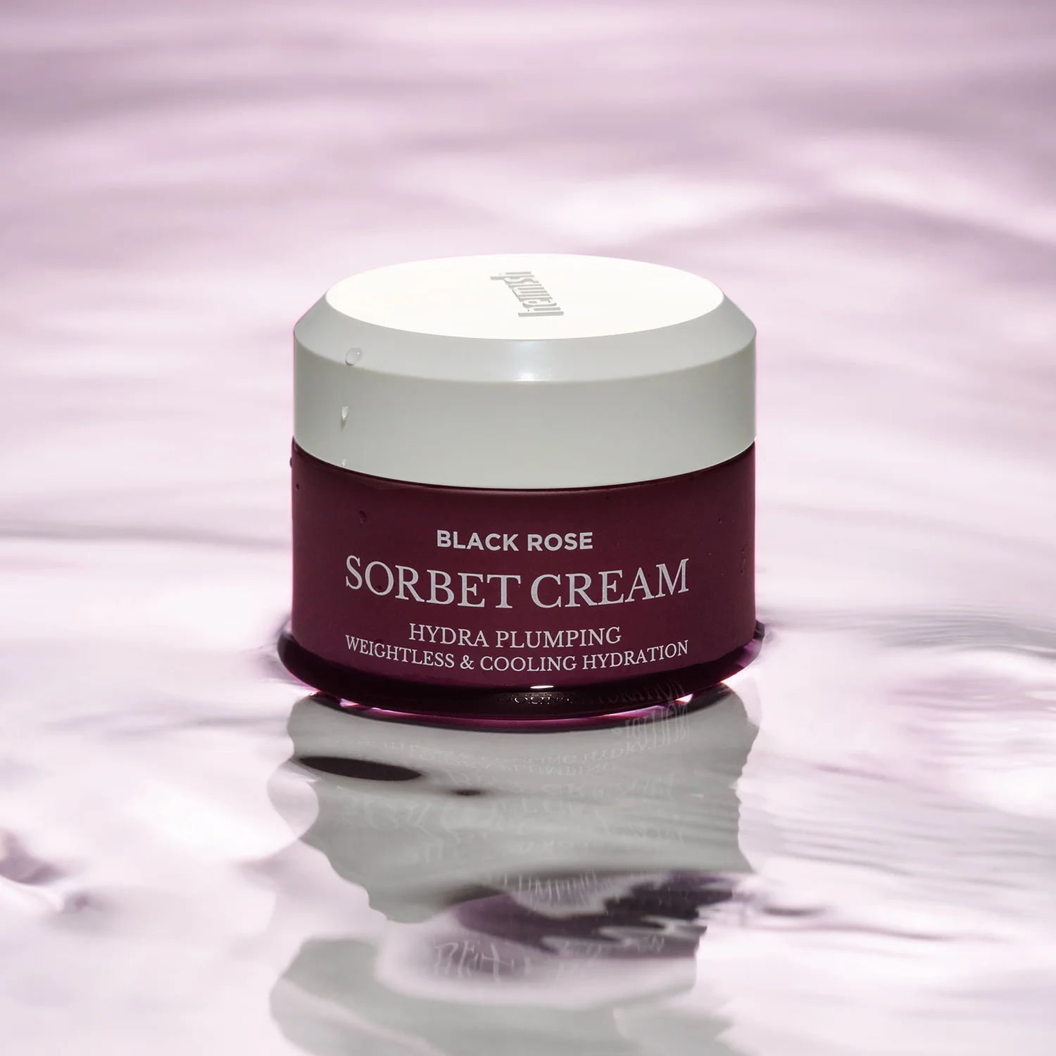Heimish Black Rose Sorbet Cream 50ml face moisturizer jar with black and pink packaging, showcasing the luxurious skincare product.