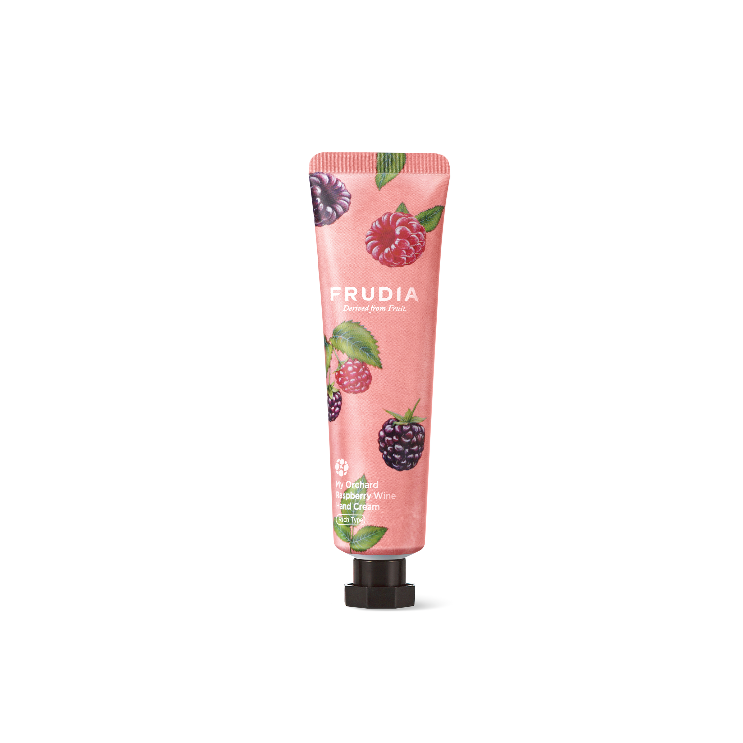 Frudia My Orchard Hand Cream tube with floral design, showcasing a nourishing hand cream in a sleek packaging.