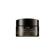 Missha Time Revolution Immortal Youth Cream 2X 50ml face moisturizer jar with white and gold packaging.