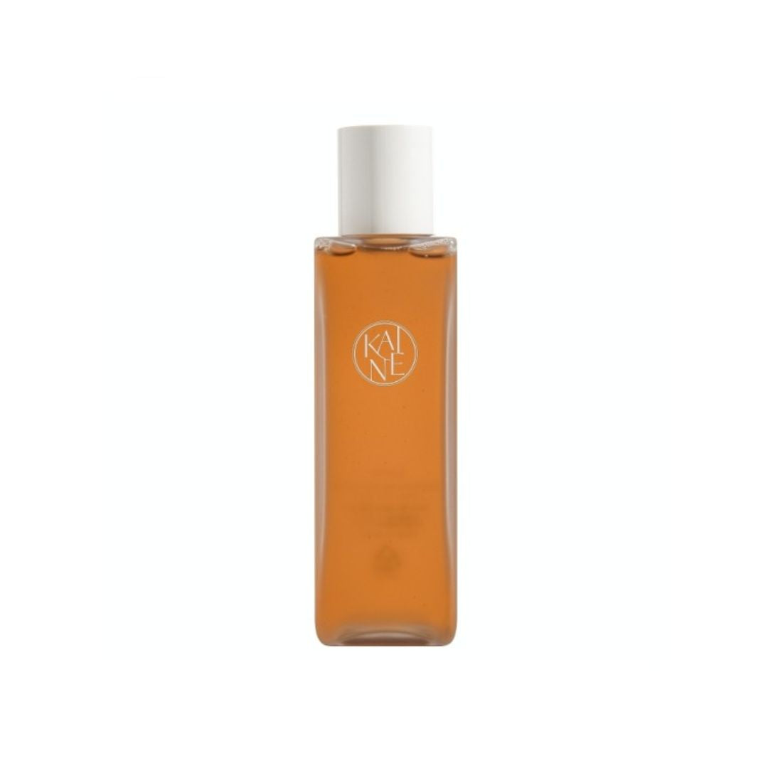 KAINE Kombu Balancing Ampoule Toner 150ml bottle with clear liquid and minimalist label, designed for skin hydration and balance.