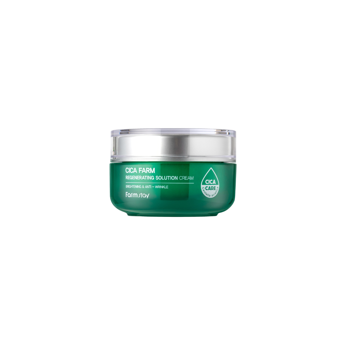 Farmstay Cica Farm Regenerating Solution Cream, 50ml face moisturizer with soothing, regenerative skin benefits.