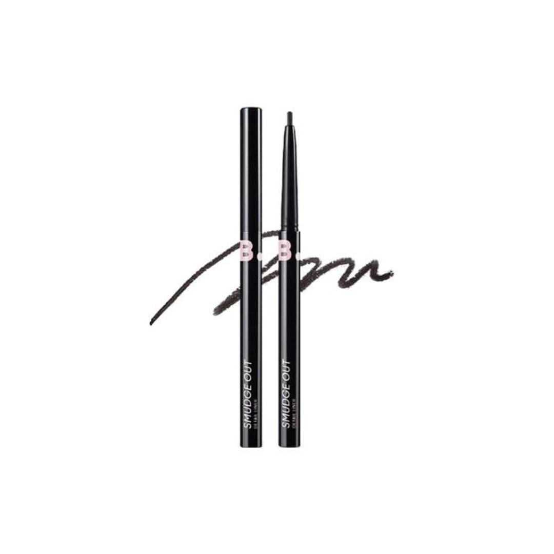 Banila Co Smudge Out Detail Gel Eyeliner in black, featuring a smooth gel formula for precise application and smudge-proof finish.