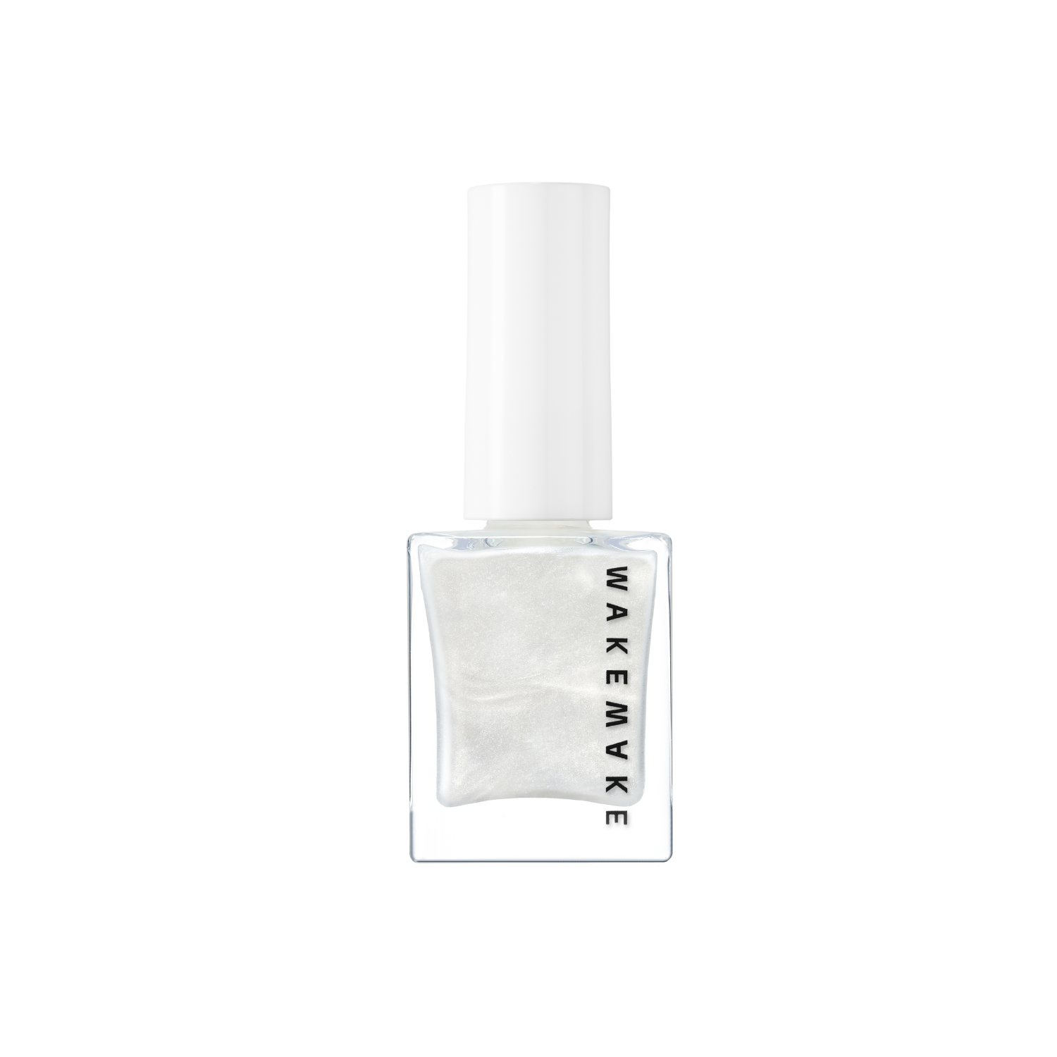 Wakemake Nail Gun Glitter nails with shimmering, multicolored glitter design on natural-looking nails.