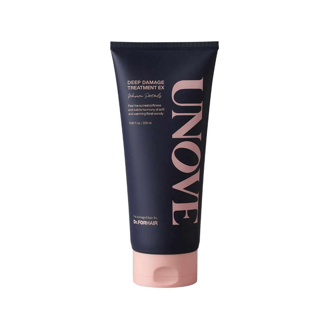 UNOVE Deep Damage Treatment EX conditioner in Warm Petal scent, 320ml, nourishing treatment for damaged hair.
