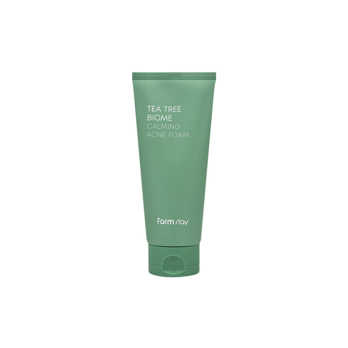 Farmstay Tea Tree Biome Calming Acne Foam, 180ml gel and foam cleanser for soothing acne-prone skin.