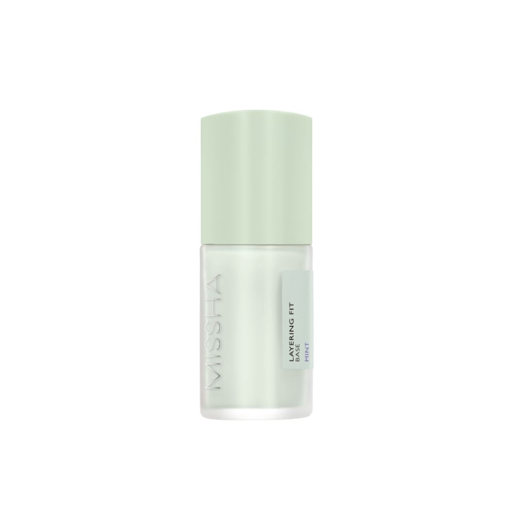 Missha Layering Fit Face Primer applied on skin, showcasing smooth texture and even finish for a flawless makeup base.