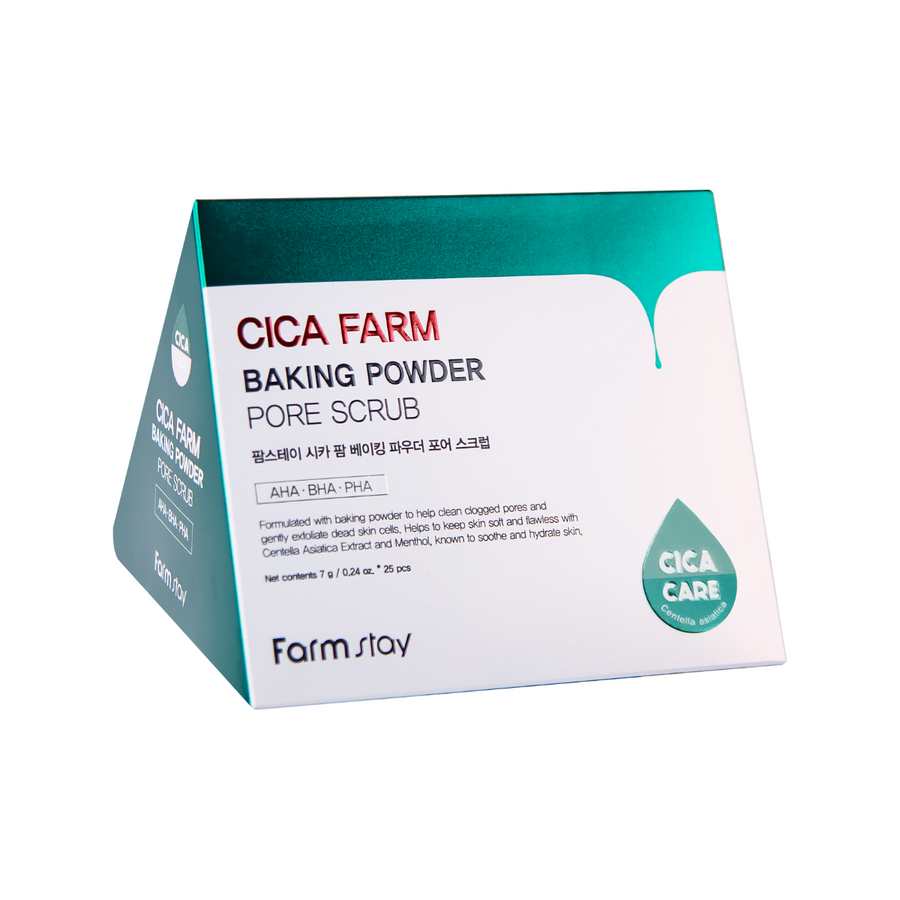 Farmstay Cica Farm Baking Powder Pore Scrub 7g*25 - Shop K-Beauty in Australia