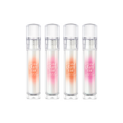 Clio Crystal Glam Tint luxury lip tint in a sleek tube, showcasing its transparent packaging and vibrant color inside.