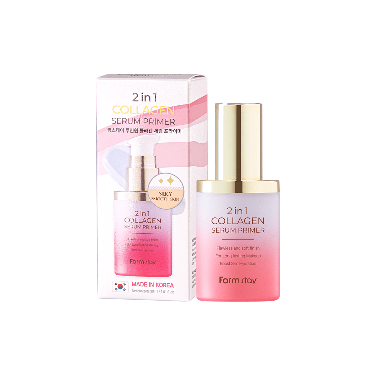 Farmstay 2 In 1 Collagen Serum Primer [30ml] | La Cosmetique
