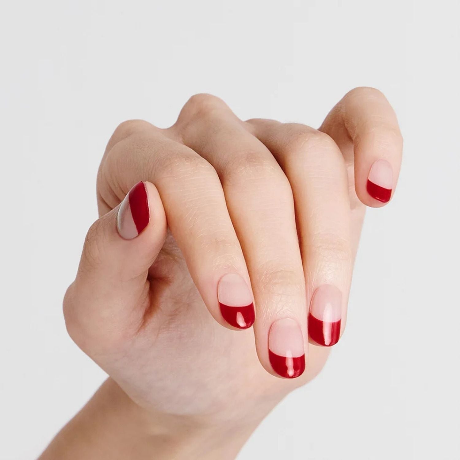 Ohora Semi-Cured Gel Nail - N Ruby French - Shop K-Beauty in Australia