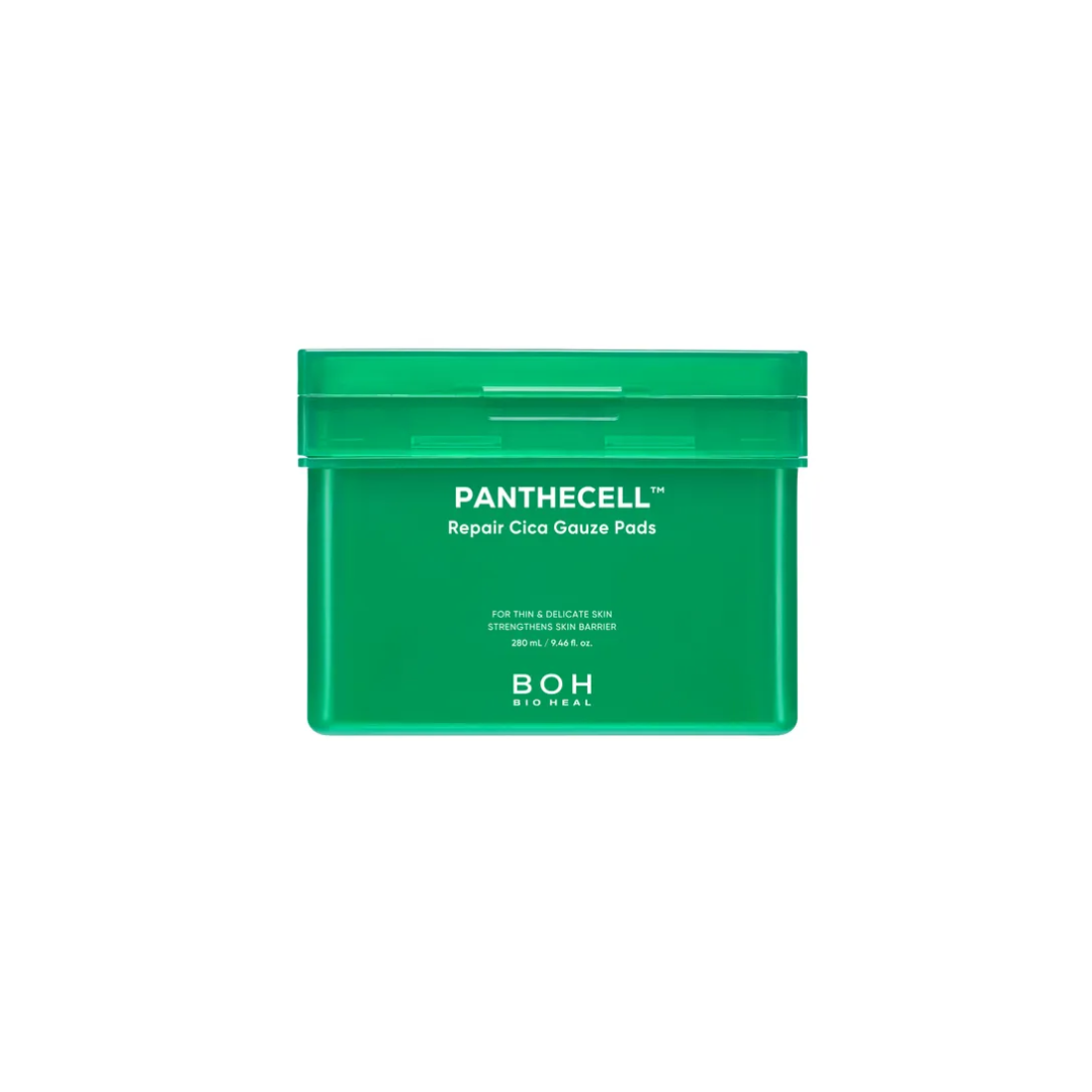 Bioheal BOH Panthecell Repair Cica Gauze Pads toner pads, 80-pack, with soothing, healing properties for skin recovery.