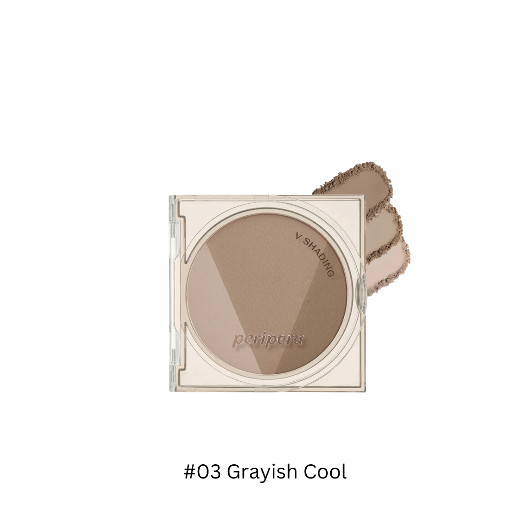Peripera Ink V Shading contour makeup product with natural brown shade displayed in the image.