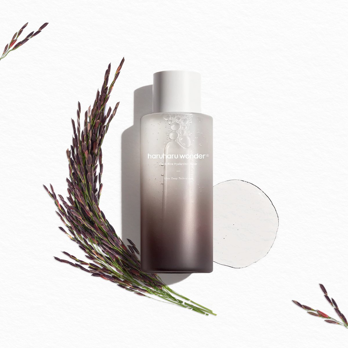 Haruharu Wonder Black Rice Hyaluronic Toner in a 300ml bottle, featuring a sleek black design on the product label.