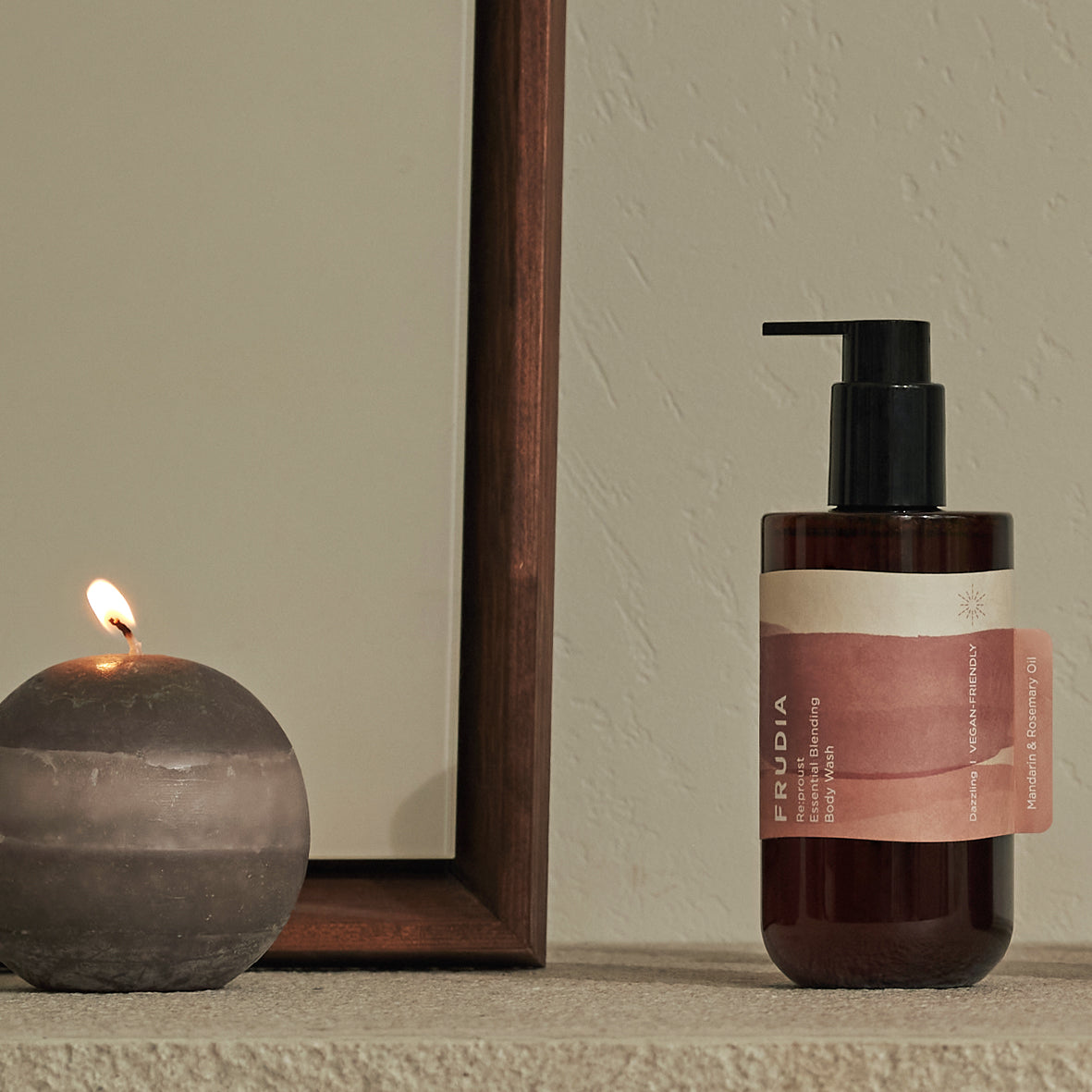 Frudia Re:proust Essential Blending Body Wash Dazzling in 300ml bottle, featuring a sleek design and clear label.