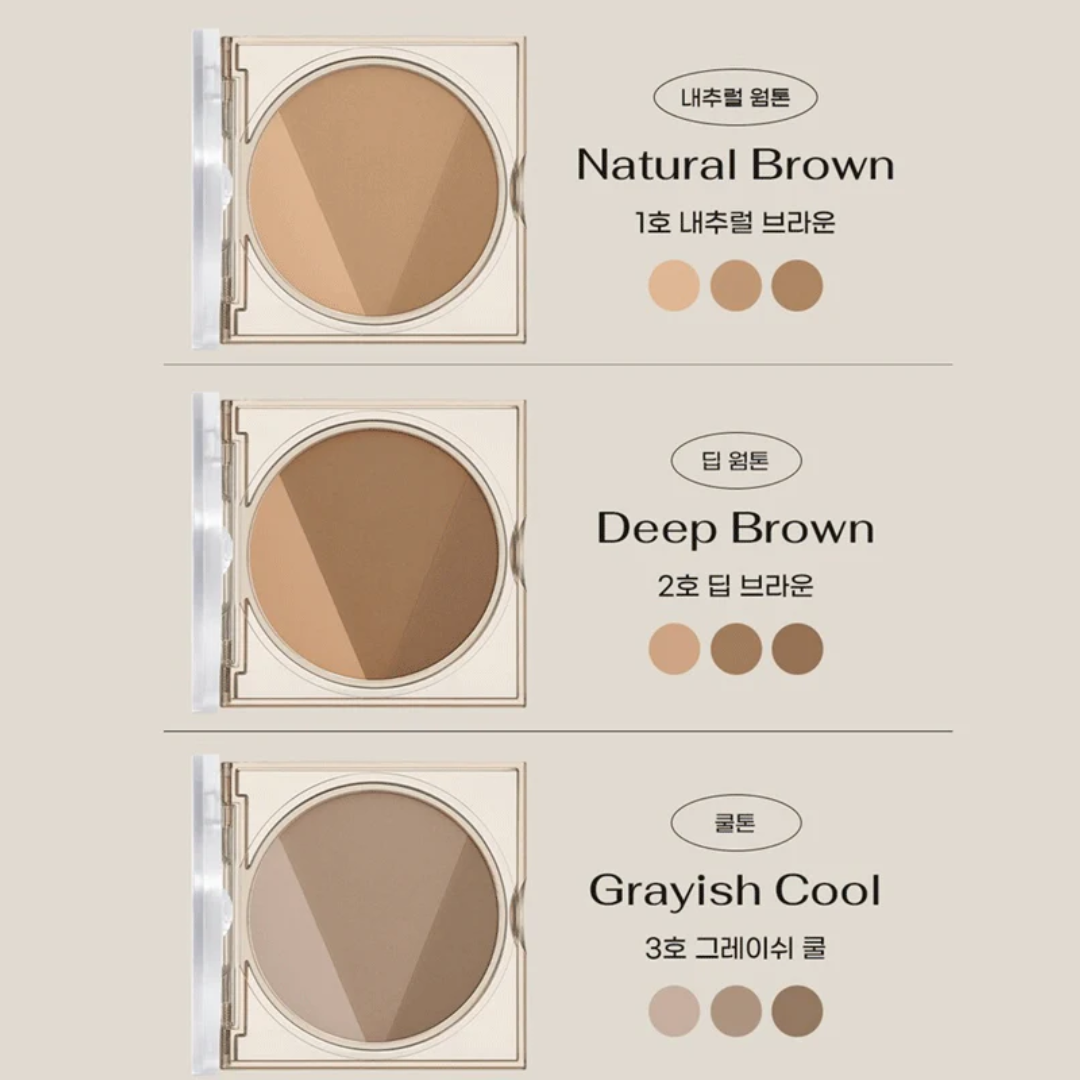 Peripera Ink V Shading contour product showing a close-up of the contour stick with shade swatches on skin.