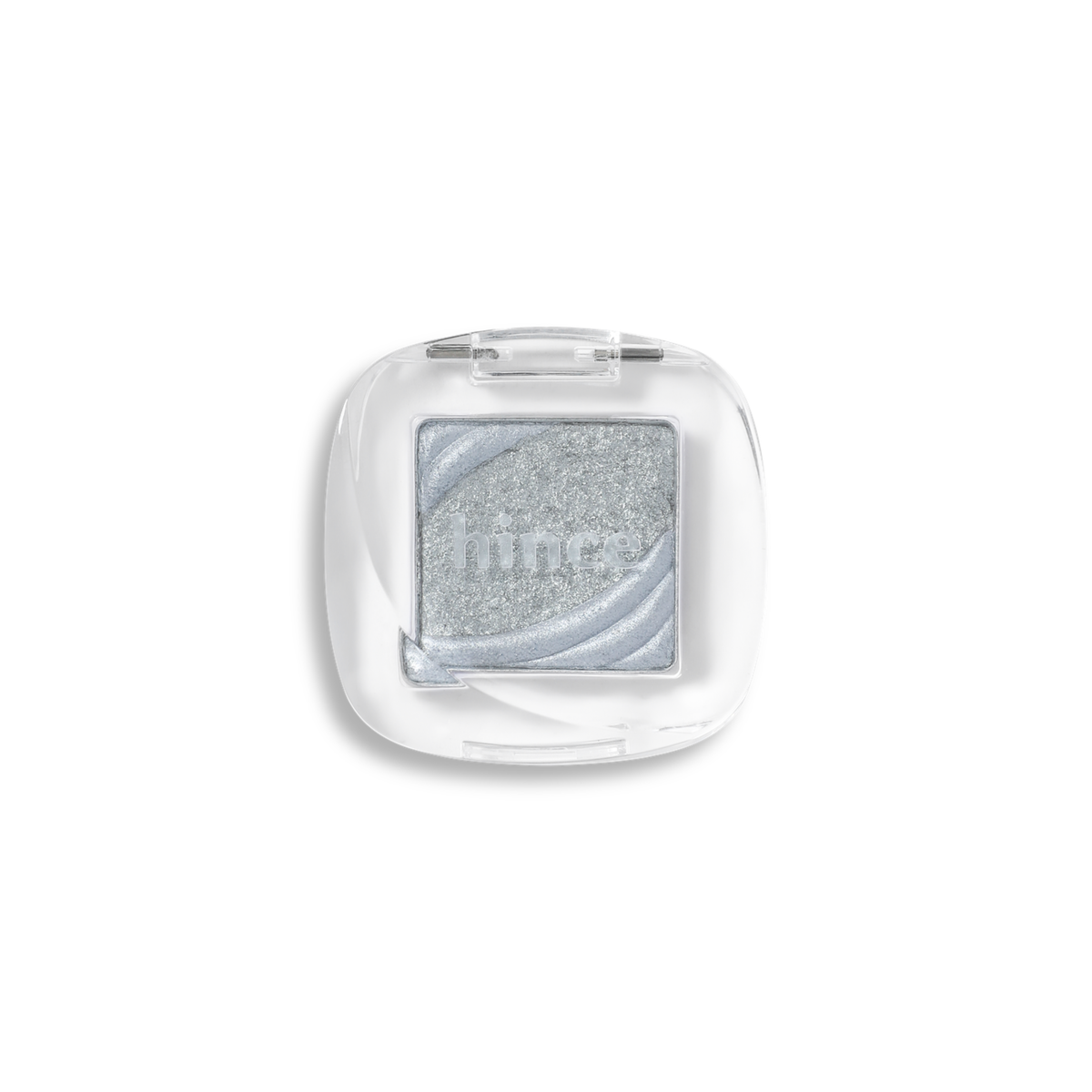 Hince Chill Voyage Edition single eyeshadow in a soft, shimmery shade, showcasing smooth, pressed powder texture and compact packaging.