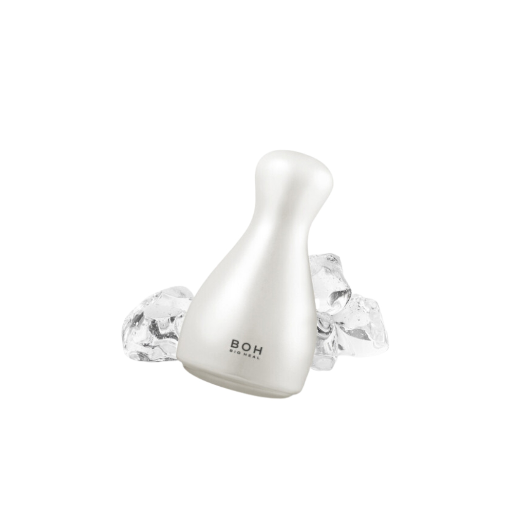 Bioheal BOH cooling massager for beauty tools, showing a sleek device with cooling surface and ergonomic design for facial skincare.