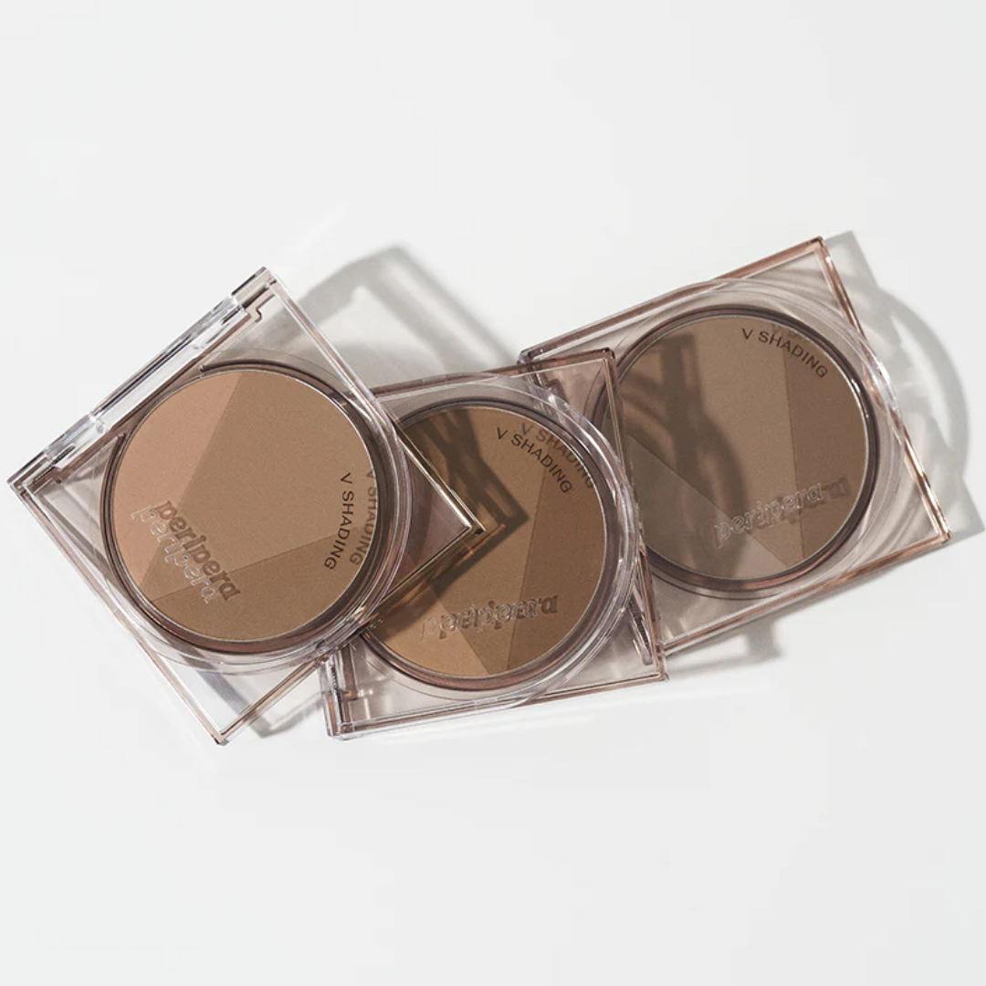 Peripera Ink V Shading contour makeup product in shade 23, featuring a compact design with a soft contouring powder.
