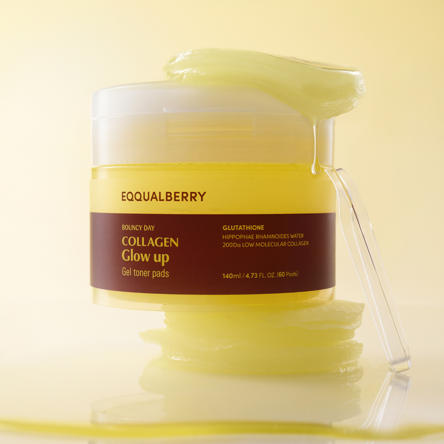 Eqqualberry Collagen Glow Up Gel Toner Pad 60pcs - Shop K-Beauty in Australia