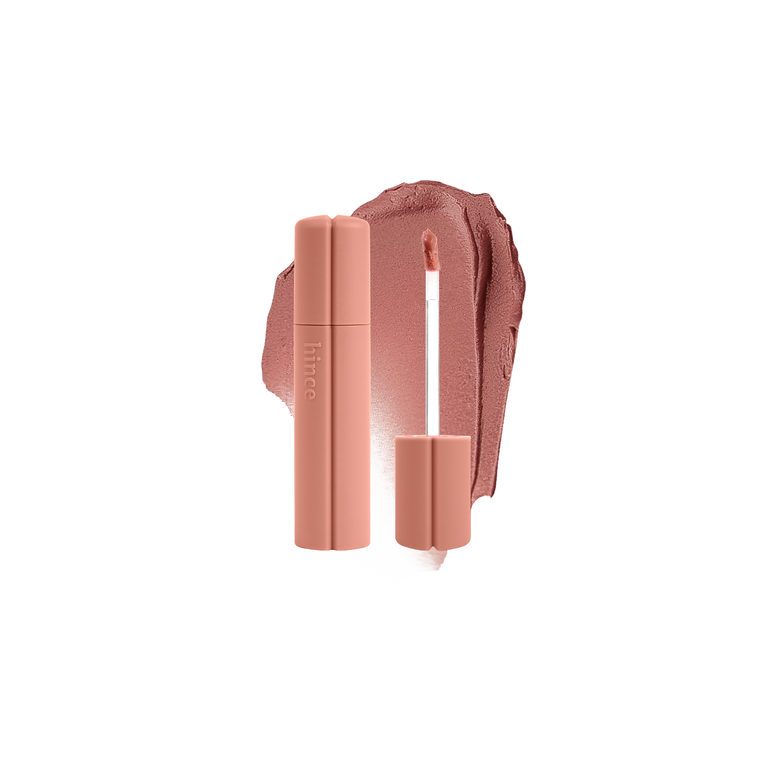 Hince Nu Blur Lip Tint in a sleek tube, showcasing the vibrant pink shade of the lip tint product.