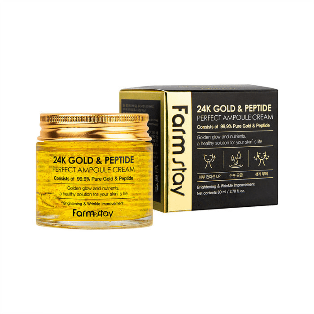 Farmstay 24k Gold & Peptide Perfect Ampoule Cream [80ml] | La Cosmetique