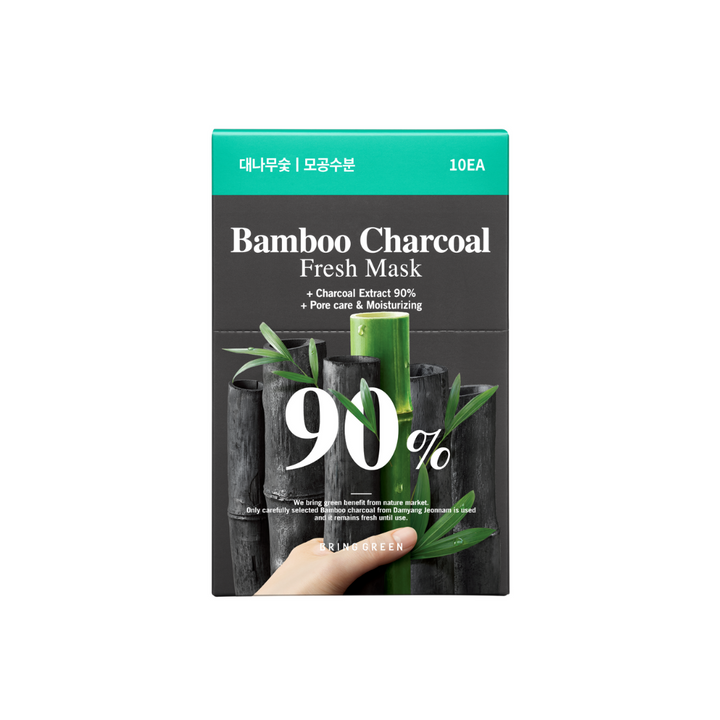 Bring Green Bamboo Charcoal 90% Fresh Mask 10PCS/BOX - Shop K-Beauty in Australia