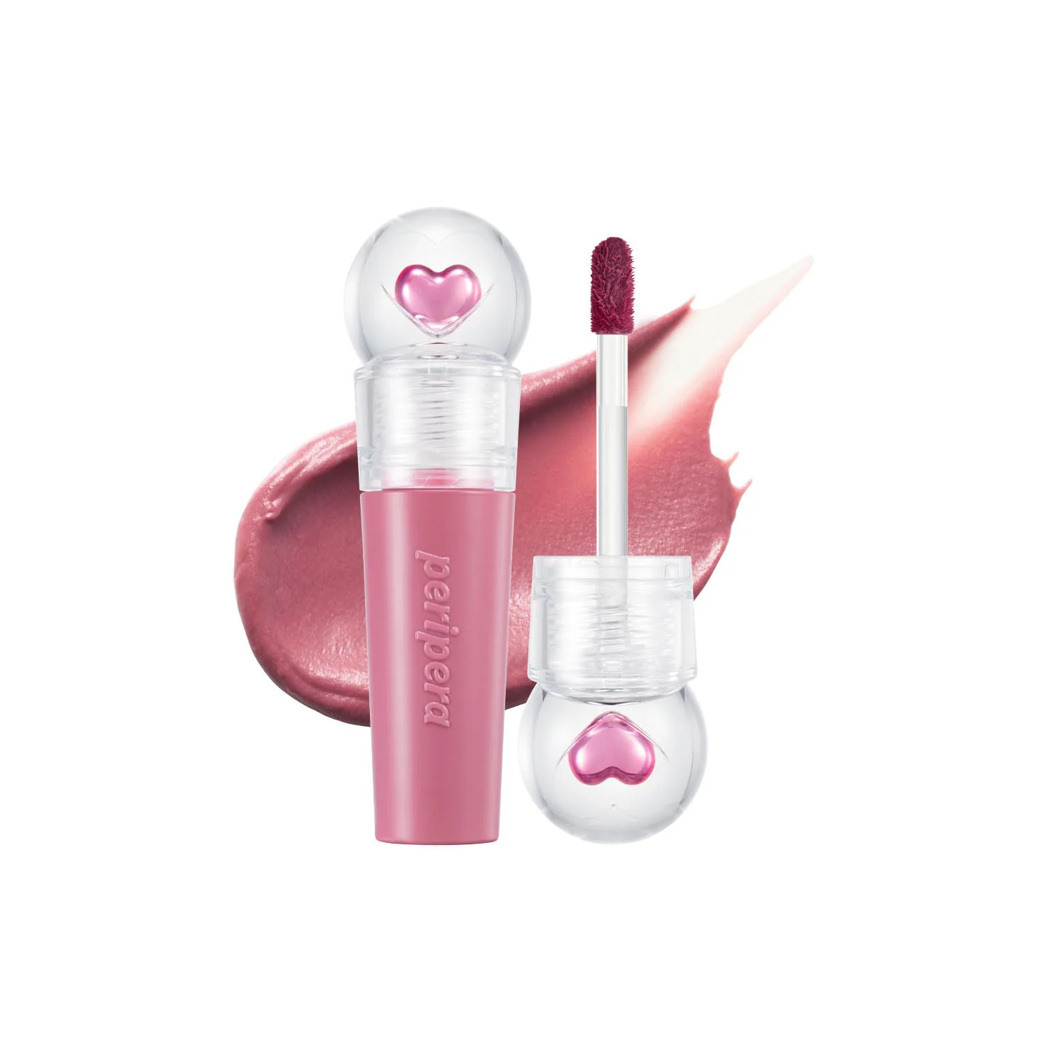 Peripera Ink Jellable Lip Tint in a vibrant color, showing the smooth, glossy texture of the lip tint product.