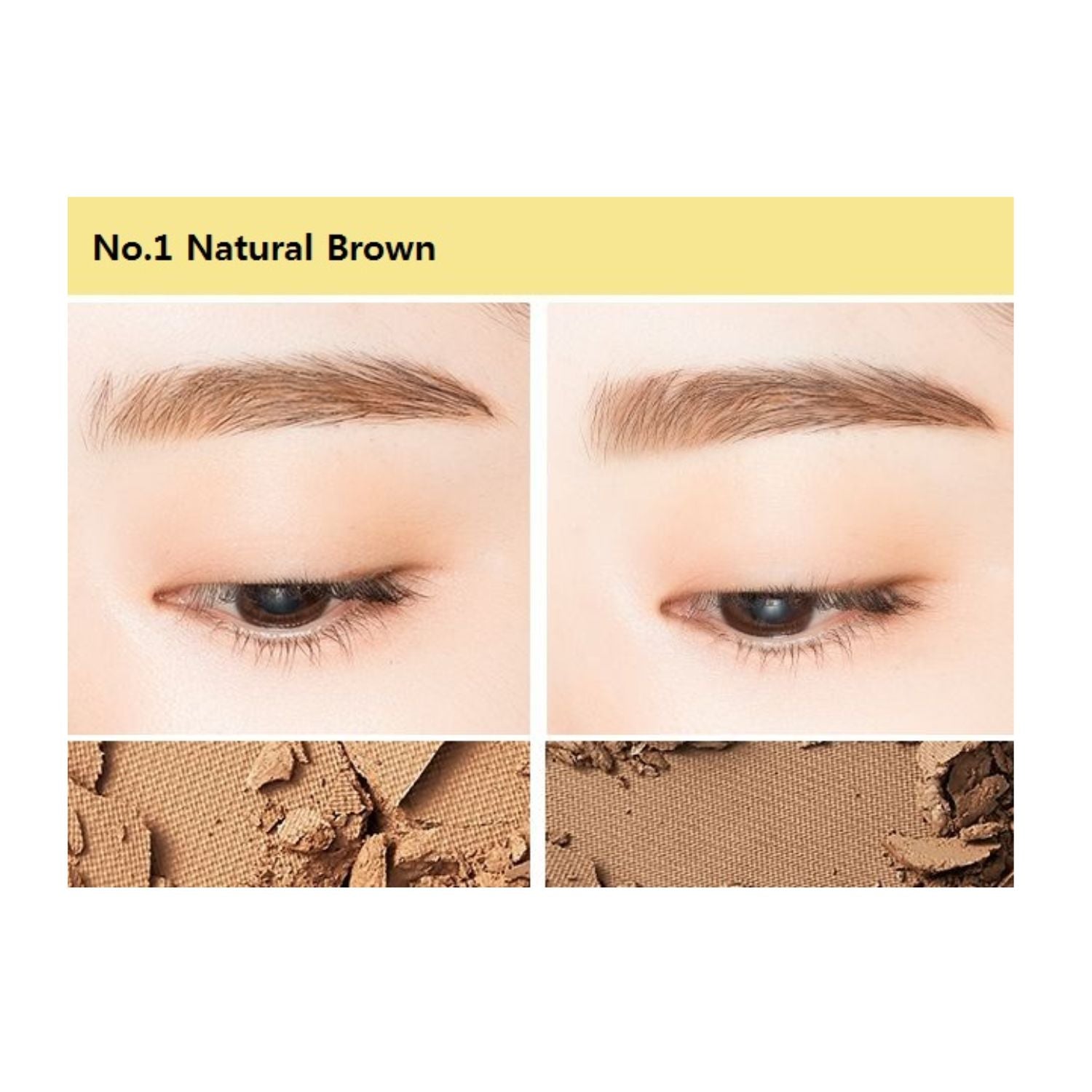 Missha Twin Brow Kit with eyebrow powders and tools for shaping and defining eyebrows, displayed in a compact case.