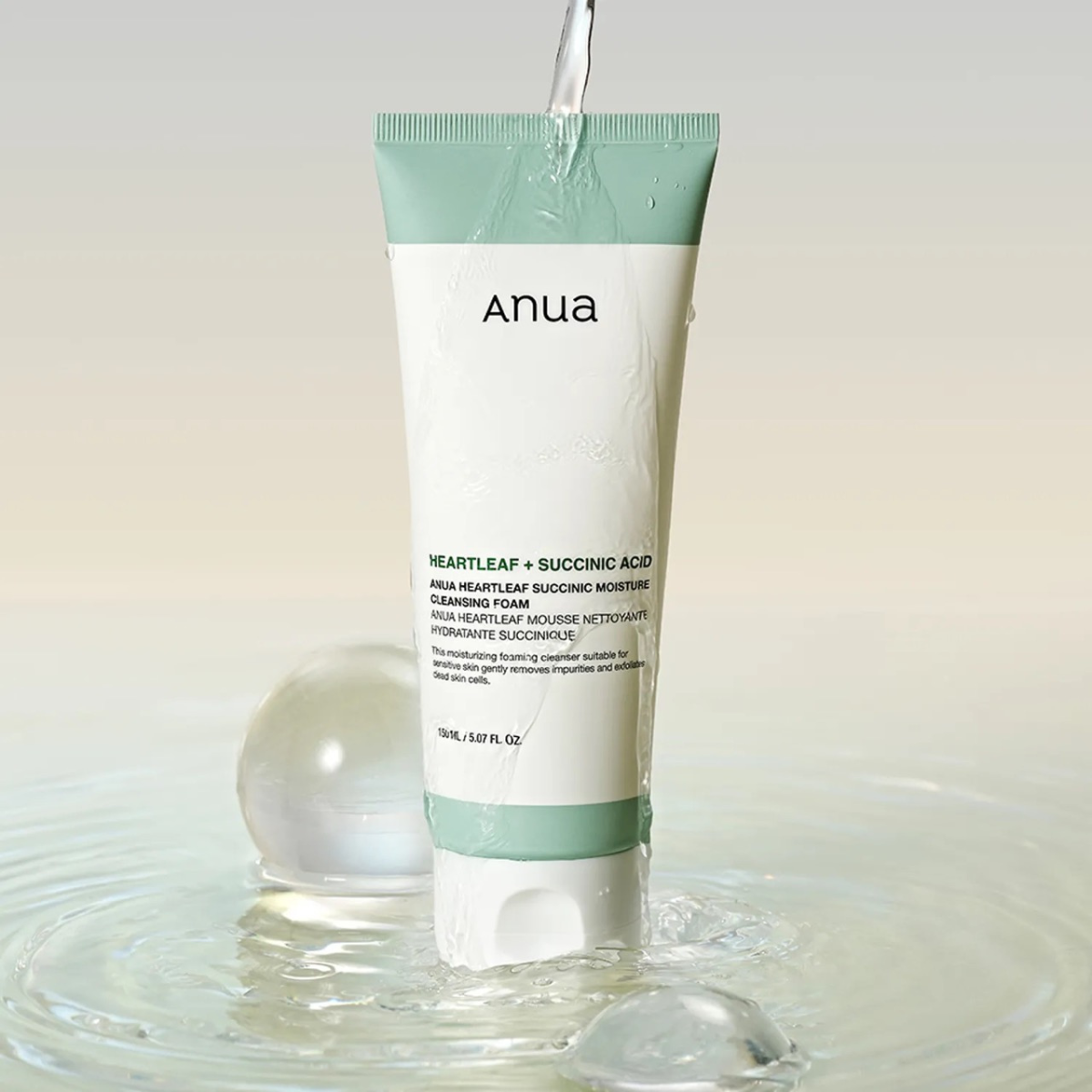 Anua [Renew] Heartleaf Succinic Moisture Cleansing Foam 150ml - Shop K-Beauty in Australia