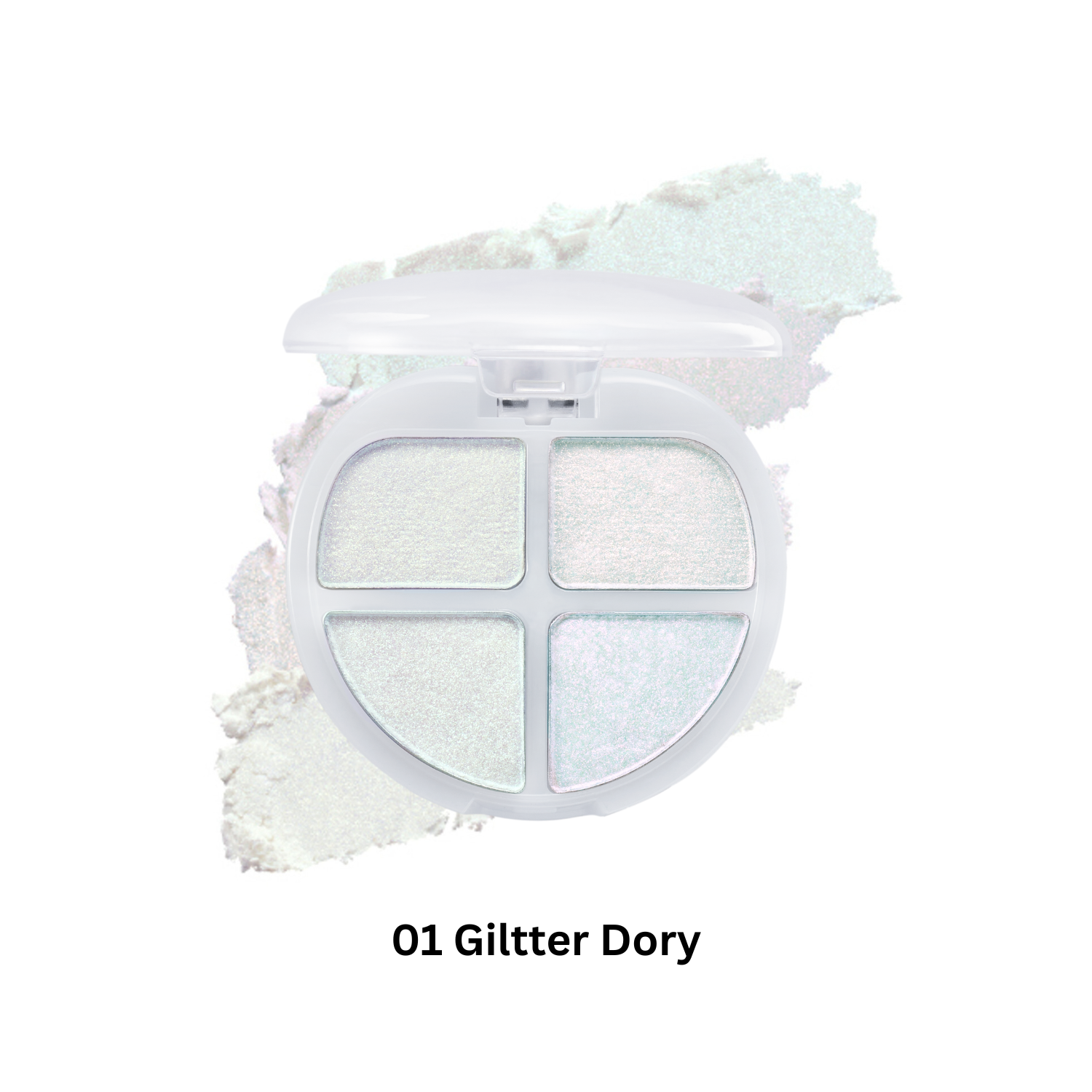 Colorgram Tintin Dory Eyeshadow Palette with multiple neutral and shimmer shades displayed in a sleek compact.