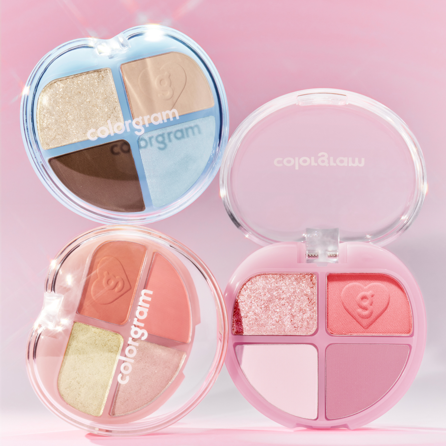 Colorgram Tintin Dory Eyeshadow Palette showing a variety of colorful eyeshadow shades in a sleek compact.