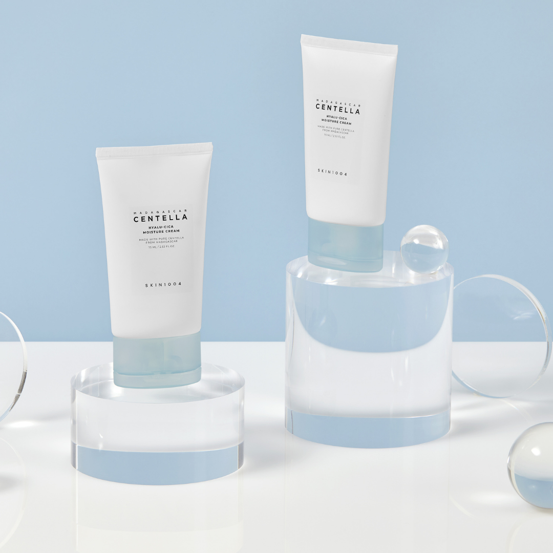 SKIN1004 Madagascar Centella Hyalu-Cica Moisture Cream in a jar, nourishing face moisturizer with centella and hyaluronic acid.