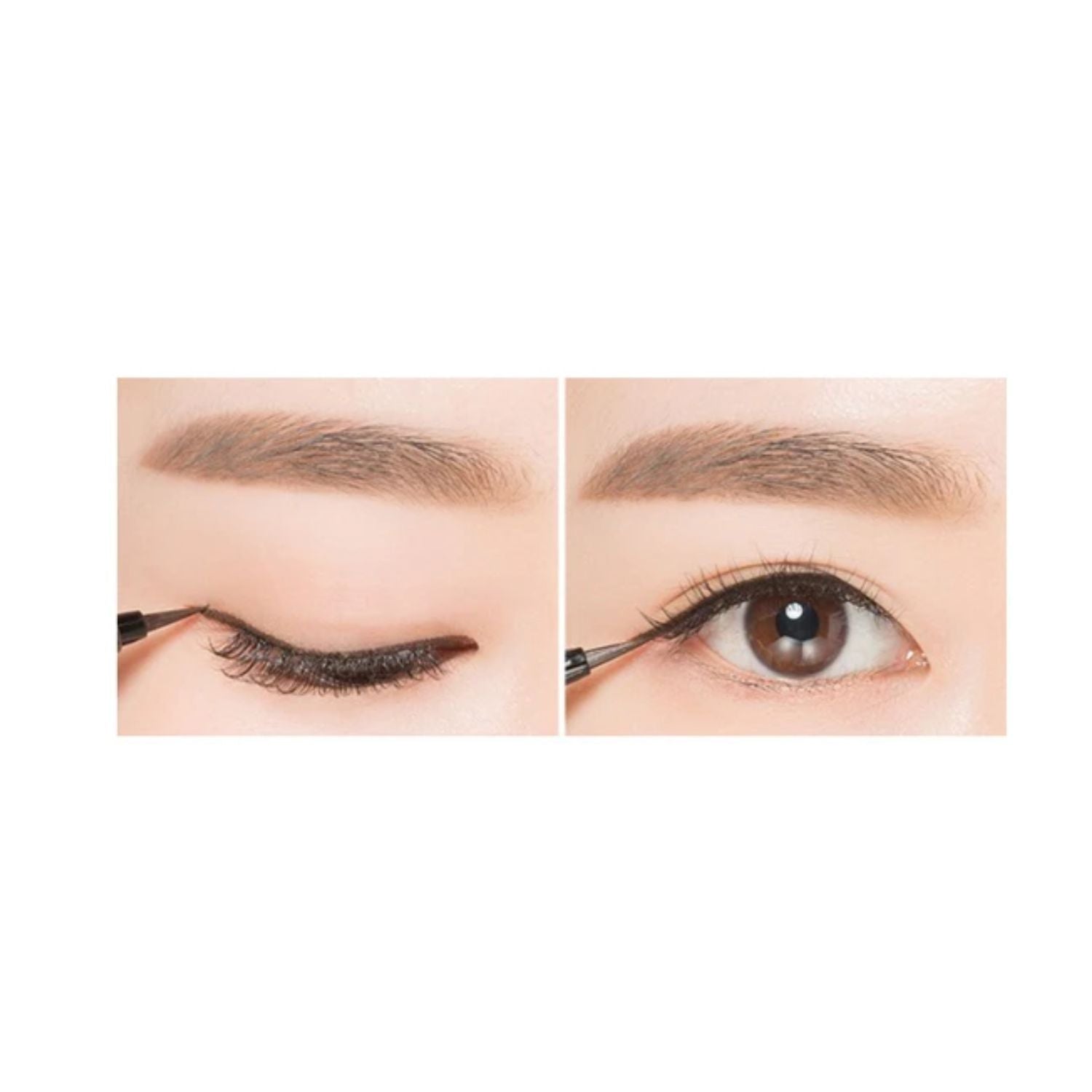 Missha Natural Fix Brush Pen Liquid Eyeliner with fine tip for precise eye makeup application.