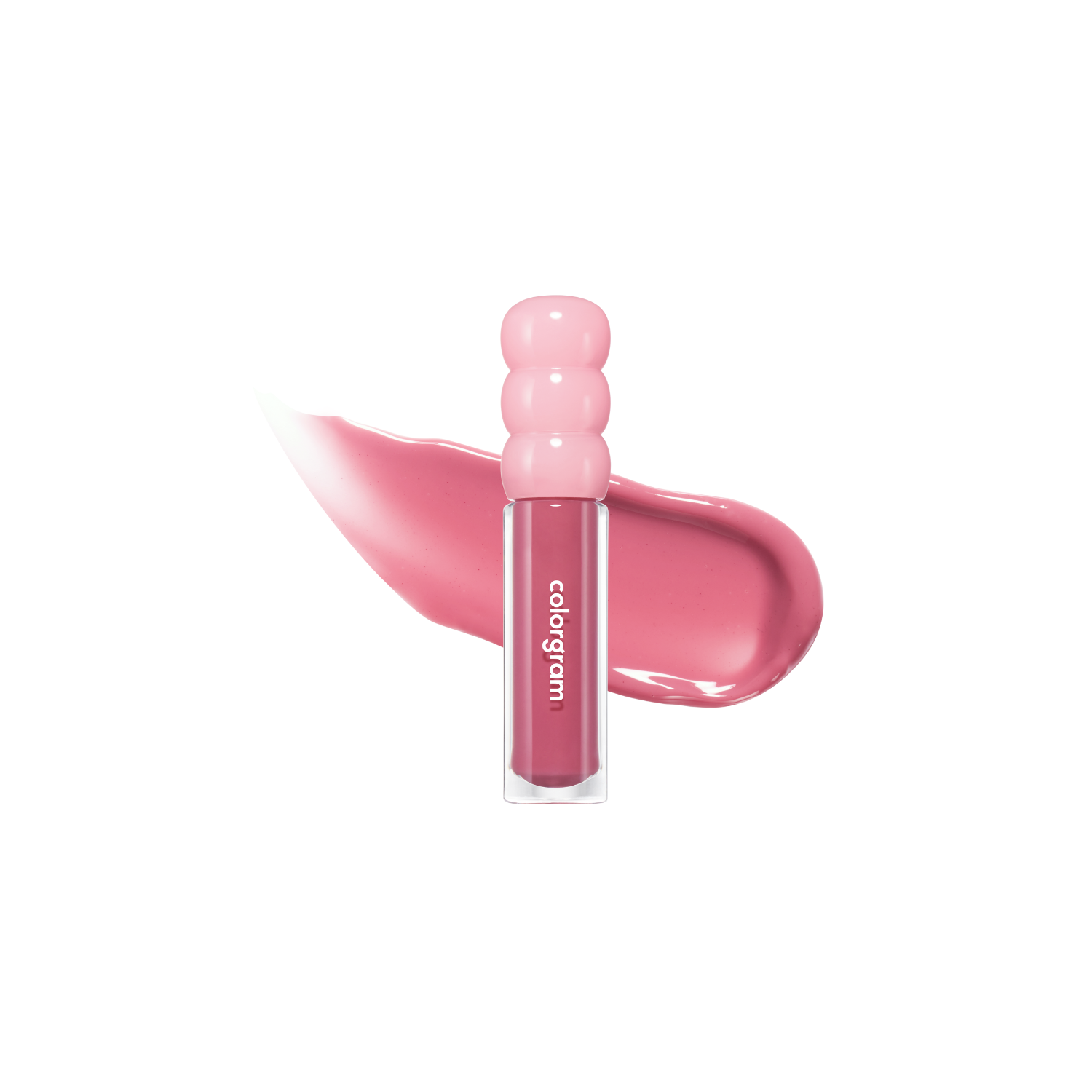 Colorgram Fruity Glass Gloss lip tint in a vibrant, glossy finish with fresh fruit-inspired shades, shown in a sleek tube.