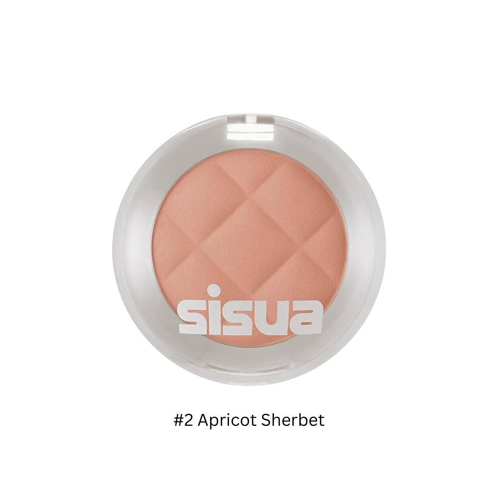 Unleashia Butter Waffle Dough Blush in Apricot Sherbet shade, showcasing soft peachy-orange powder with a smooth, blendable texture.