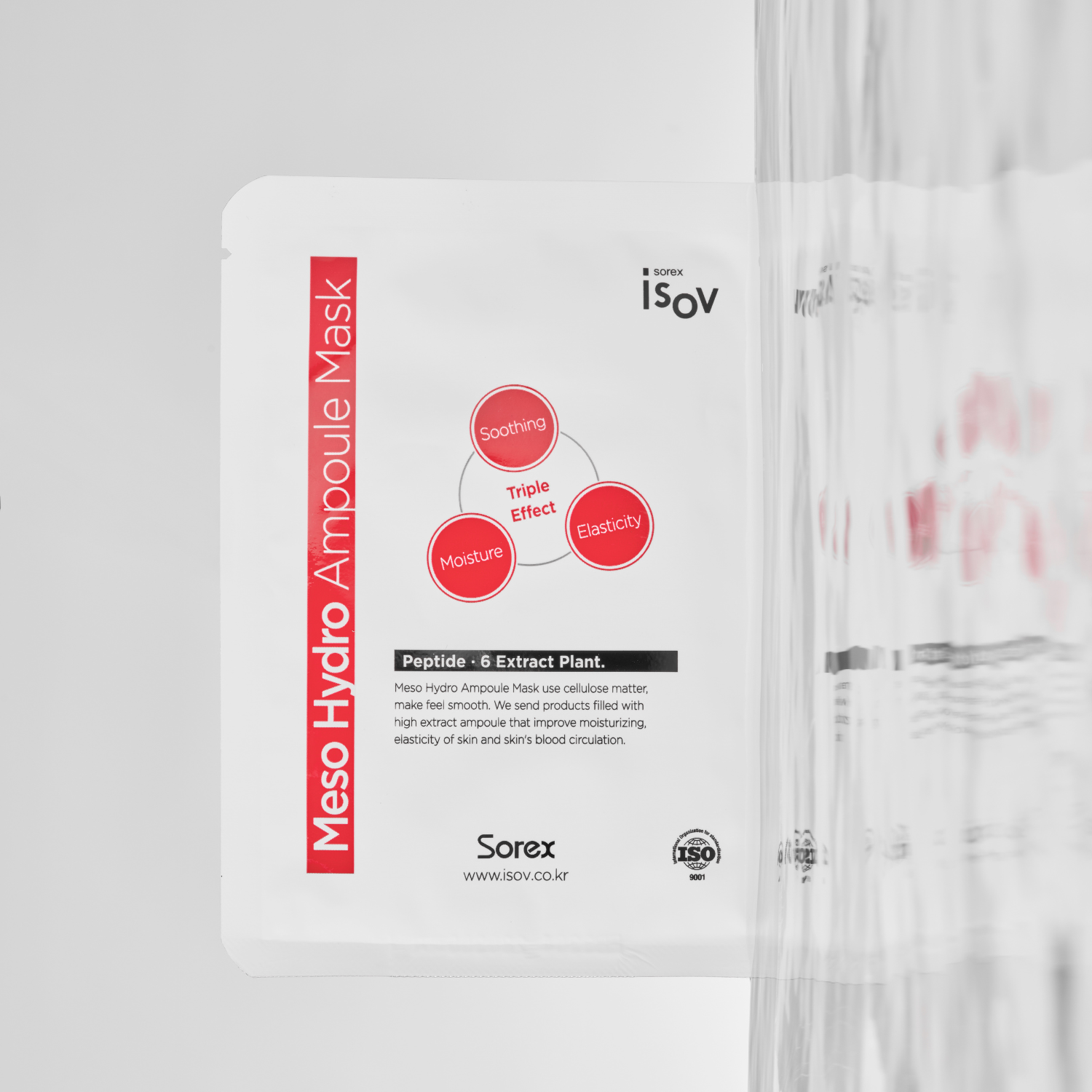 ISOV Meso Hydro Ampoule Sheet Mask, hydrating skincare treatment with a soothing sheet mask for refreshed skin.