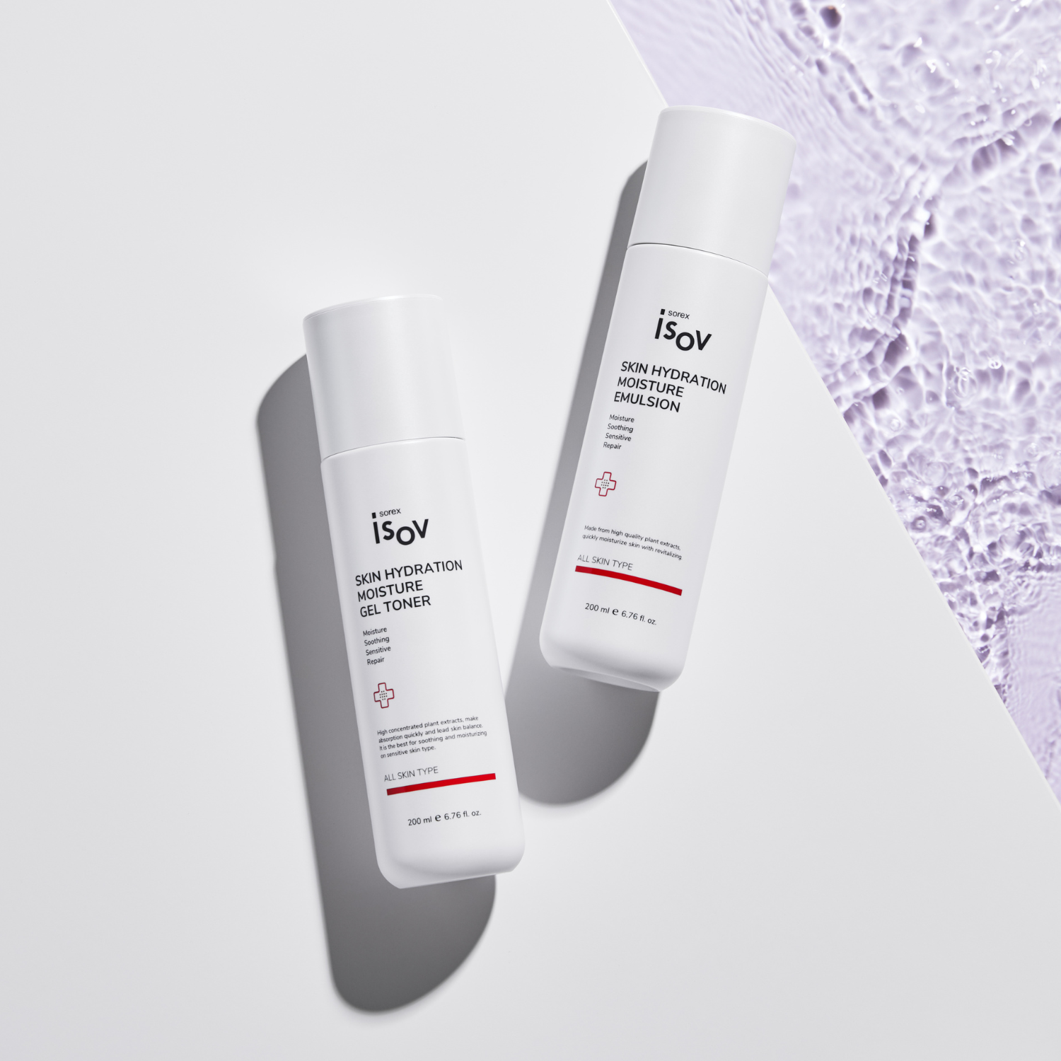 ISOV Skin Hydration Moisture Emulsion 200ml face moisturizer bottle with pump for daily skin hydration and freshness