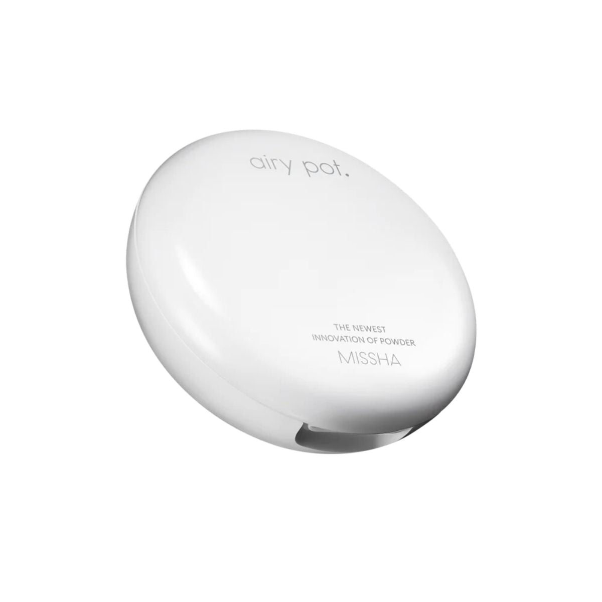 Missha Airy Pot pressed setting powder in a compact with a smooth, matte finish and a clean, minimalist design.