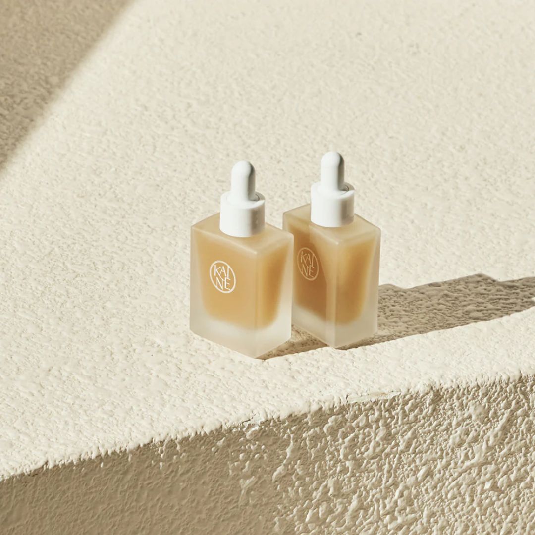 Kaine Kombu Barrier Ampoule 30ml in a sleek glass bottle with a pump dispenser, designed for skin nourishment and barrier support.