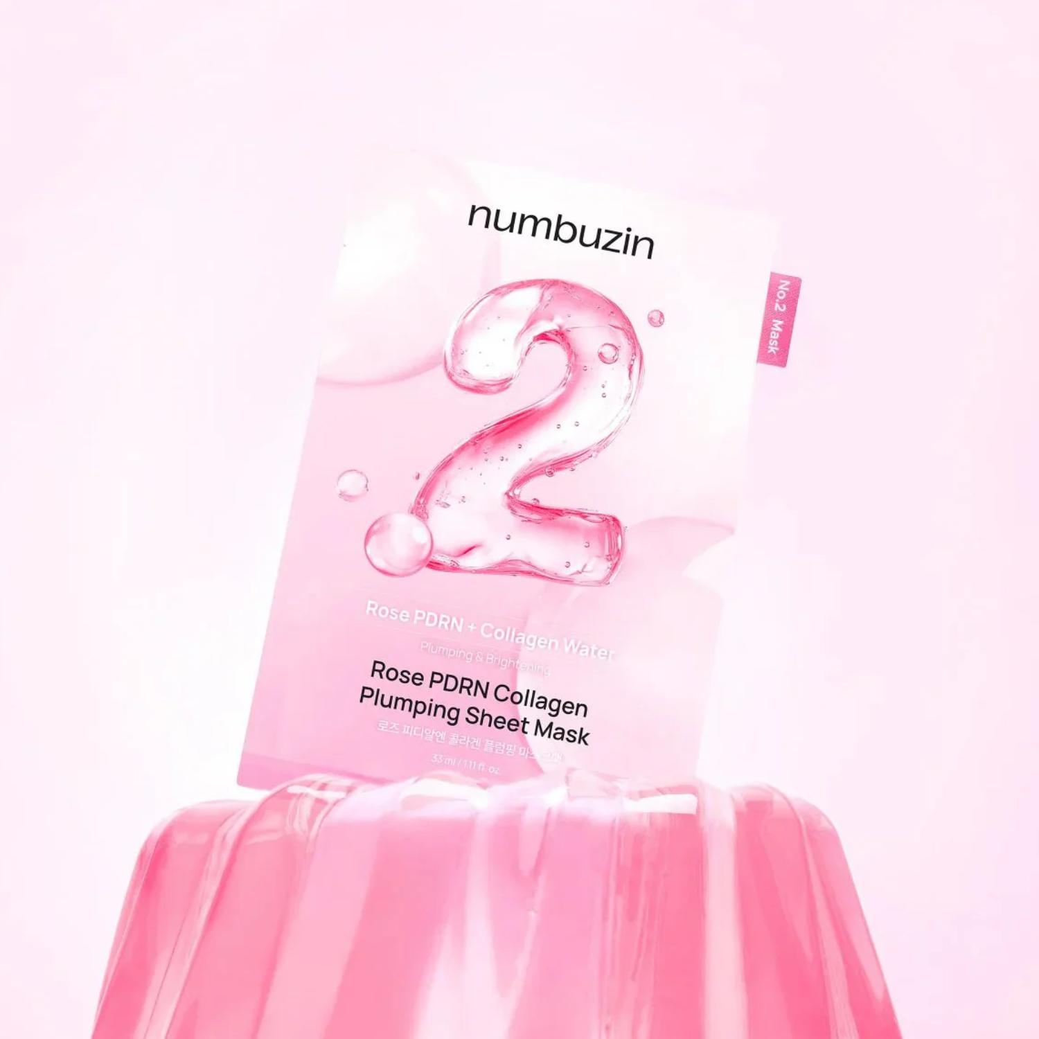 No.2 Rose PDRN Collagen Plumping Sheet Mask Box [5pcs]