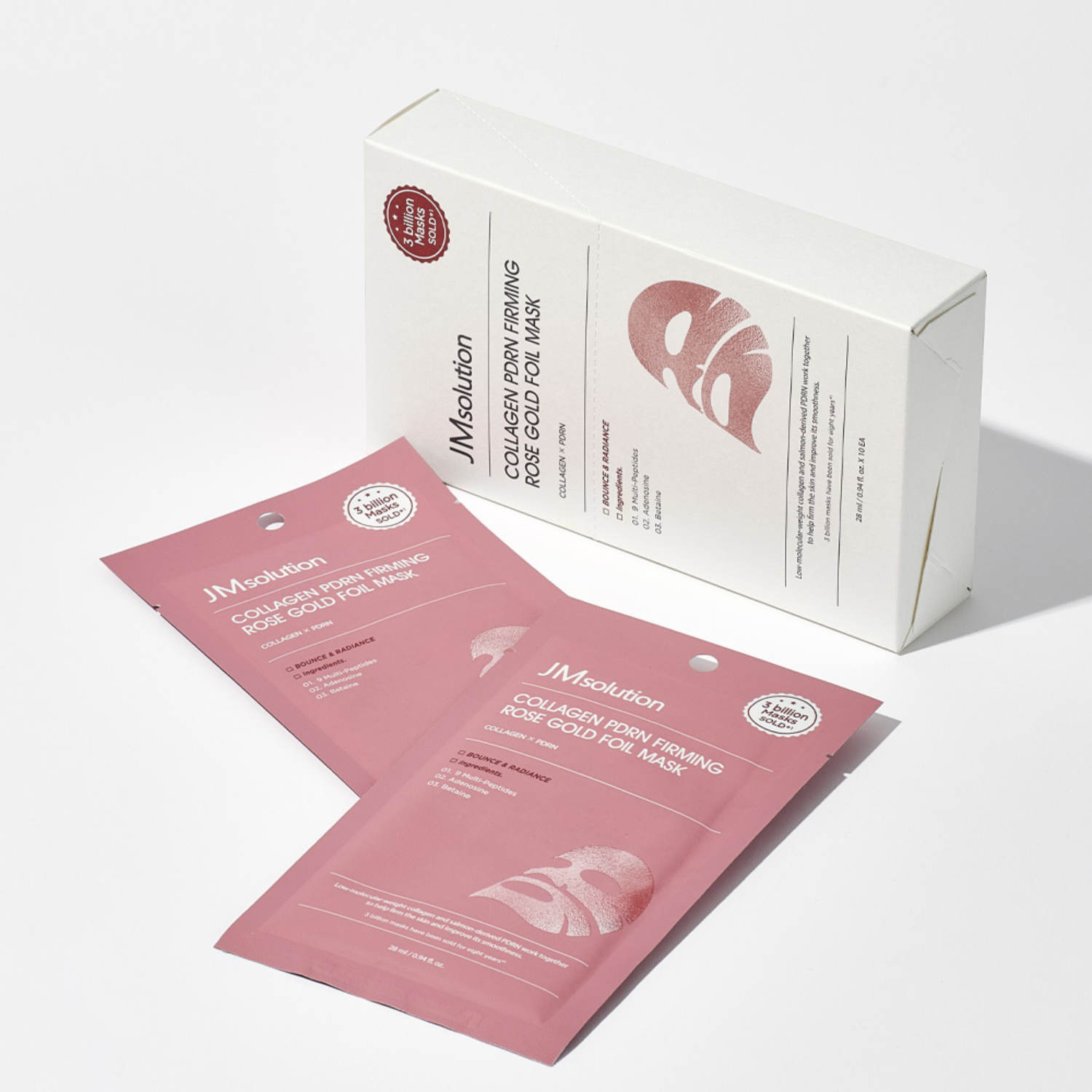 Collagen PDRN Firming Rose Gold Foil Mask Box [10pcs]