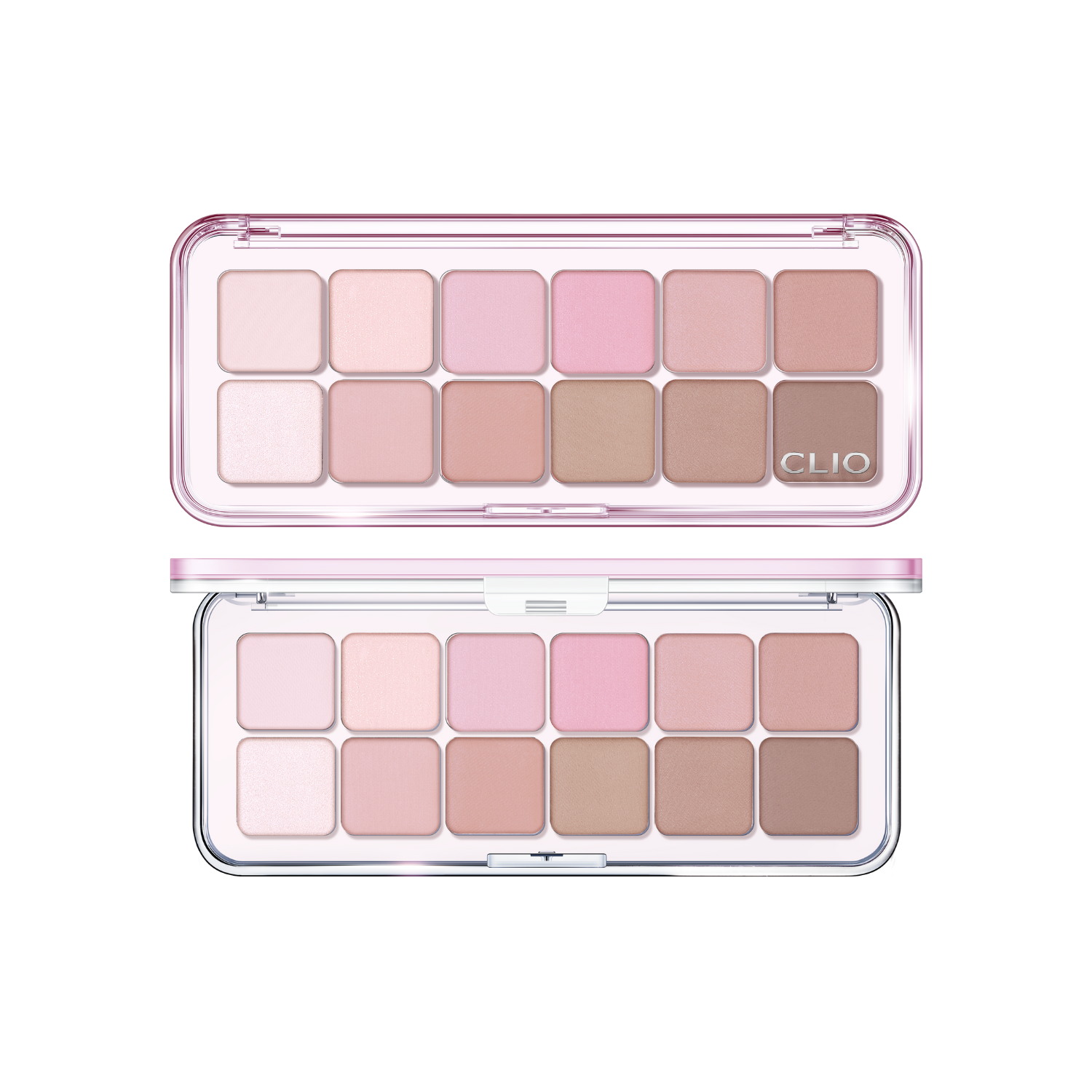 Clio Pro Eye Palette Air with multiple eyeshadow shades in a sleek compact for versatile eye makeup looks.