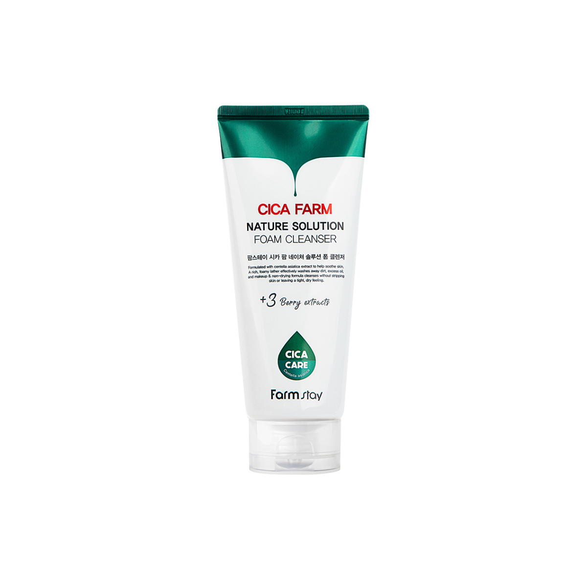 Farmstay Cica Farm Nature Solution Foam Cleanser 180ml - Shop K-Beauty in Australia