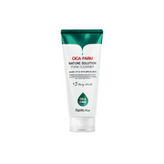 Farmstay Cica Farm Nature Solution Foam Cleanser in 180ml, gel and foam cleanser with calming ingredients, visible in the image.