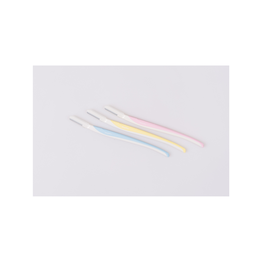 Fillimilli slim head eyebrow razors, 2-pack, makeup tools for precise eyebrow shaping and grooming, with sharp blades and ergonomic handles.