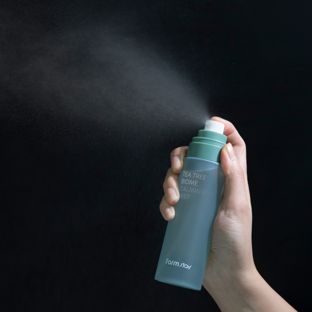 Farmstay Tea Tree Biome Calming Mist 120ml facial spray with tea tree extract for soothing and refreshing skin.