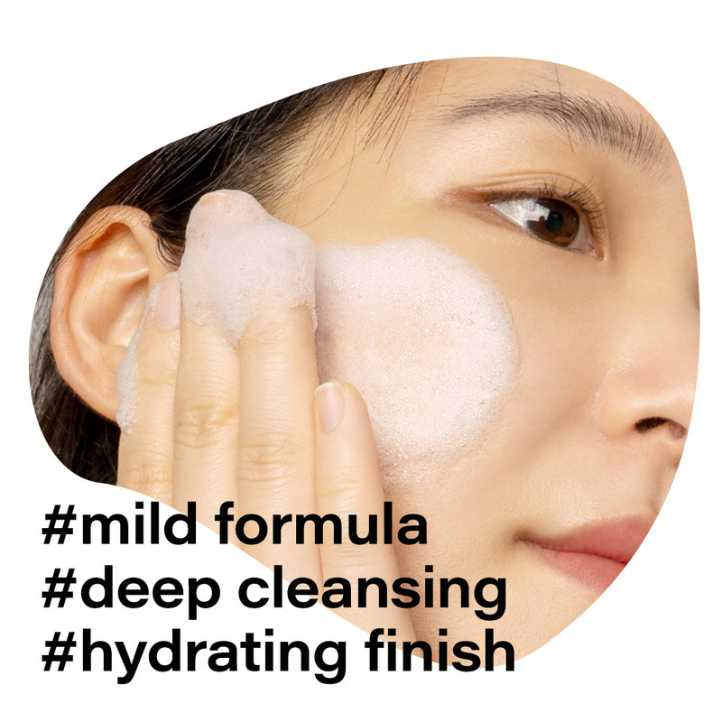 d'Alba White Truffle Deep Clean Foam Cleanser in 80ml, showing the gel and foam cleanser with packaging and product details.