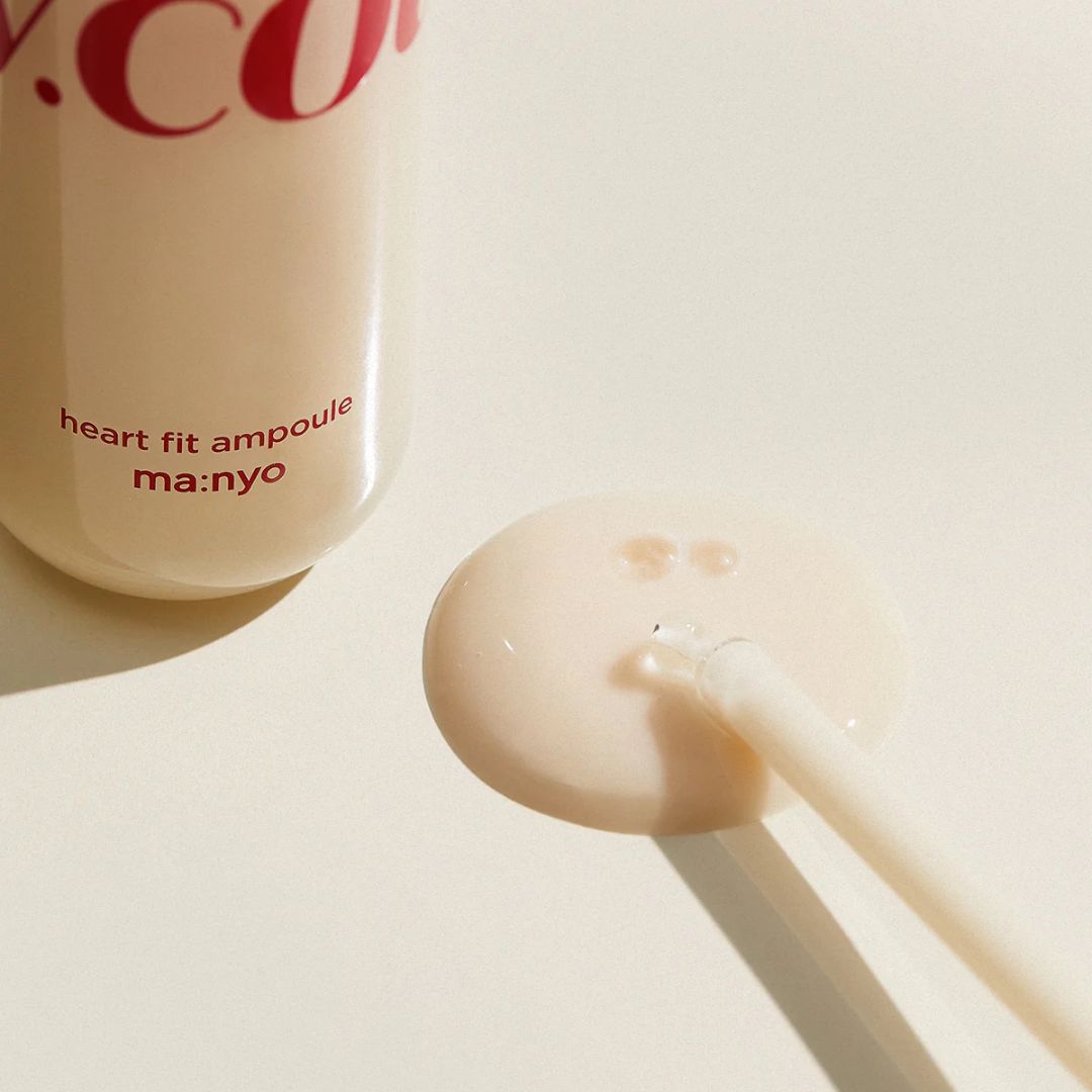 Ma:nyo Vcollagen Heart Fit Ampoule 50ml bottle with clear liquid and white cap, displayed on a neutral background.