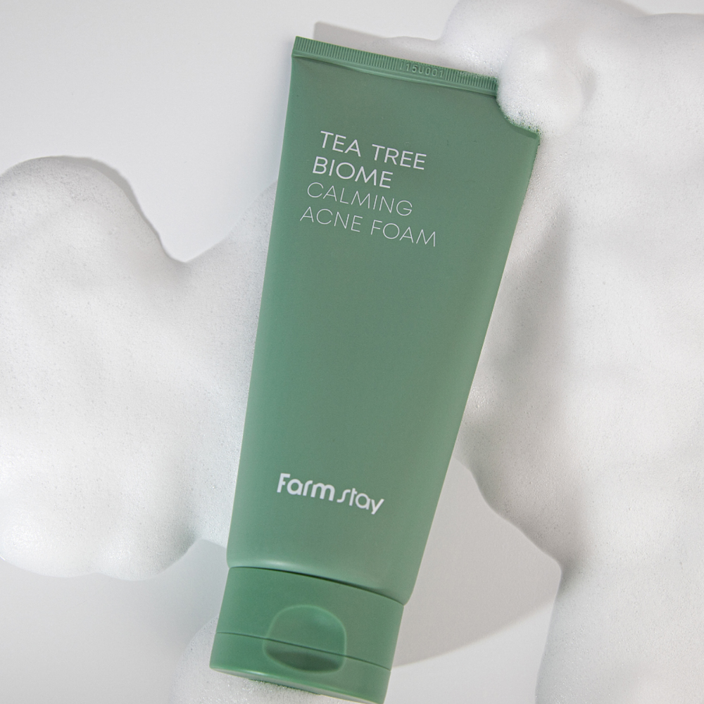 Farmstay Tea Tree Biome Calming Acne Foam 180ml - Shop K-Beauty in Australia